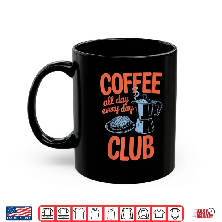 Mug Coffee Club Retro Coffee Graphic Professional Identity Shirt
