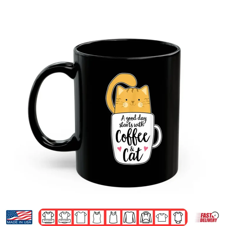 Mug Funny Orange Cat Coffee Mug Graphic Cat Lover Gift Shirt