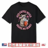 Iced Coffee Never Broke My Heart Cute Raccoon Graphic Shirt