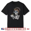 Skeleton Messy Bun Coffee Halloween Coffee Lover Modern Shirt