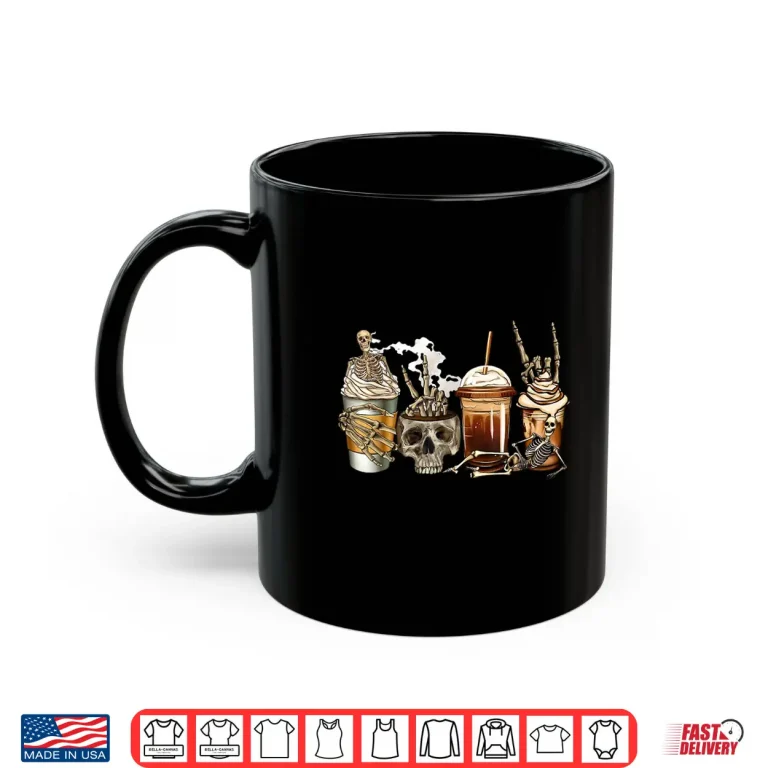 Mug Skull Coffee Skeleton Bleached Funny Coffee Lover Shirt