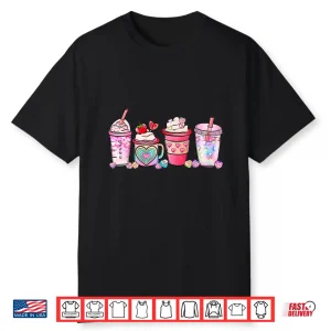 Valentine Coffee Iced Coffee Lover Latte Valentines Day Shirt