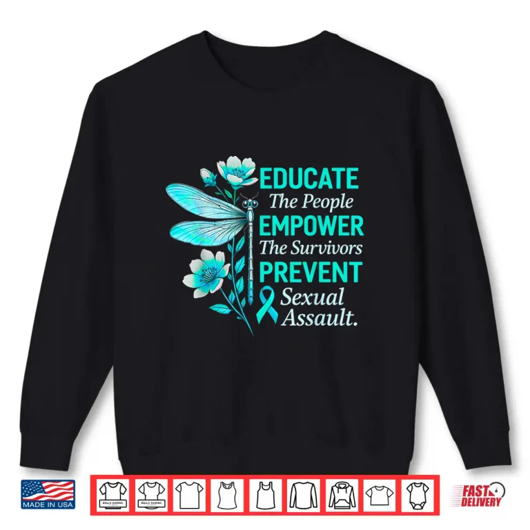 Sweatshirt Educate Empower Prevent Butterfly Sexual Assault Awareness Shirt