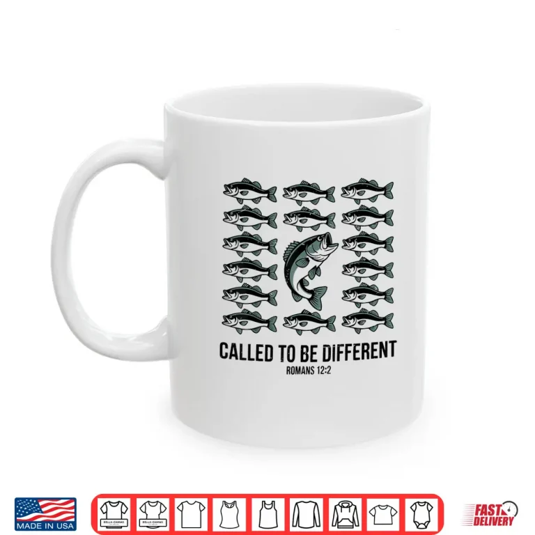Mug Romans 12 2 Called to Be Different Fish Christian Fishing Shirt