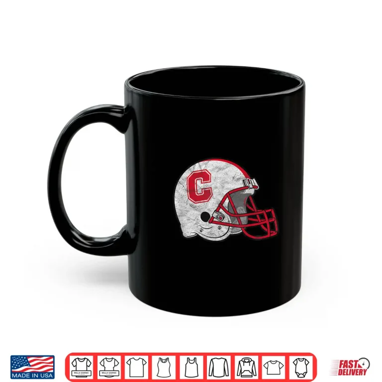 Mug SUNY Cortland Red Dragons Retro Football Helmet Distressed Shirt