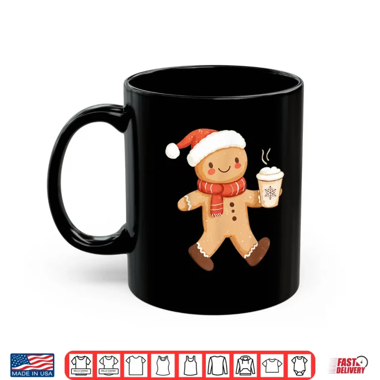Mug Gingerbread Coffee Lover Xmas Cookie Baking Women Christmas Shirt