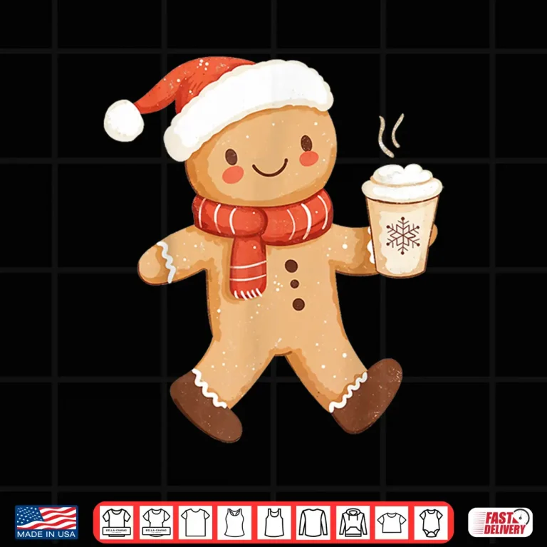 Design Gingerbread Coffee Lover Xmas Cookie Baking Women Christmas Shirt