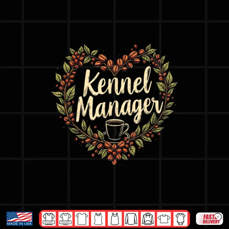 Design Kennel Manager Dog Staff Floral Coffee Lover Shirt