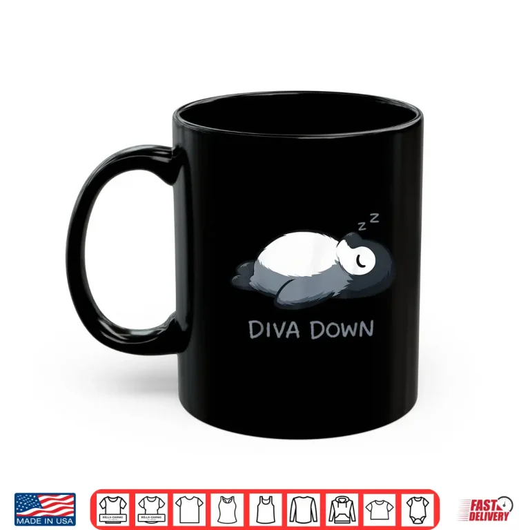 Mug Diva Down Cute Penguin Professional Graphic Identity Shirt