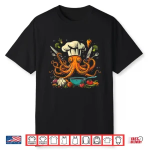 Chef Octopus Kraken Funny Cooking Sous Chef Cook Shirt