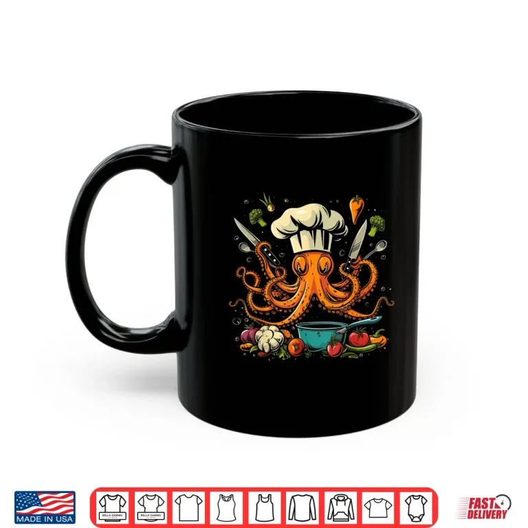 Mug Chef Octopus Kraken Funny Cooking Sous Chef Cook Shirt