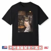 Funny Cat Smoking Retro Cooking Cat Meme Graphic Shirt
