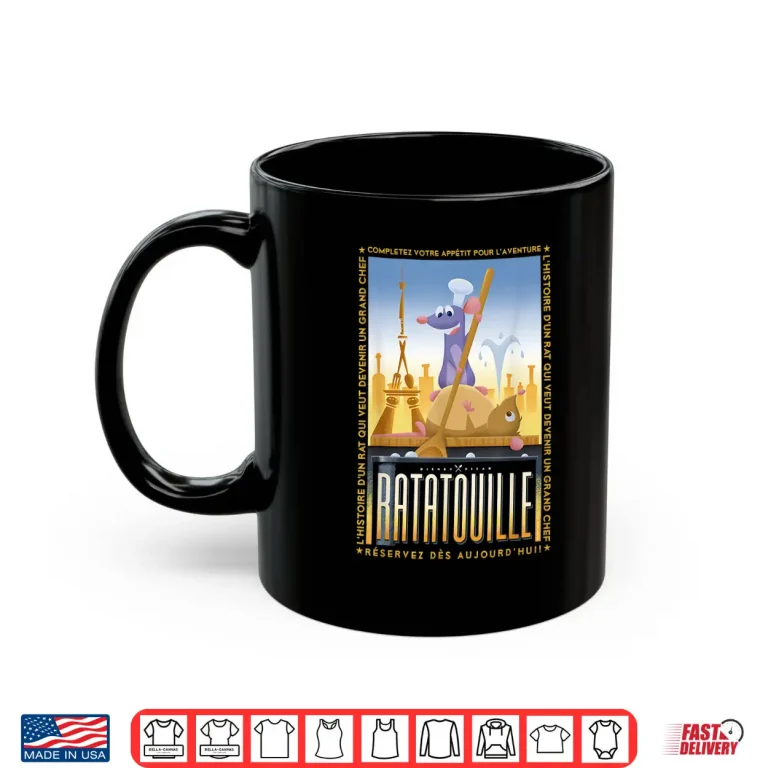 Mug Disney Pixar Ratatouille Remy And Emile Cooking Poster Shirt