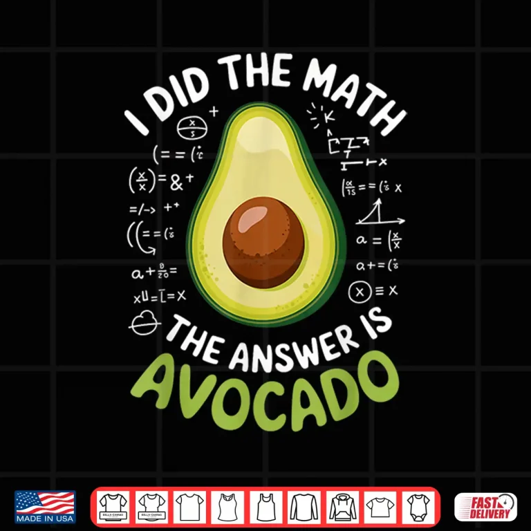 Design Food Lovers I Did The Math Answer Is Avocado Shirt