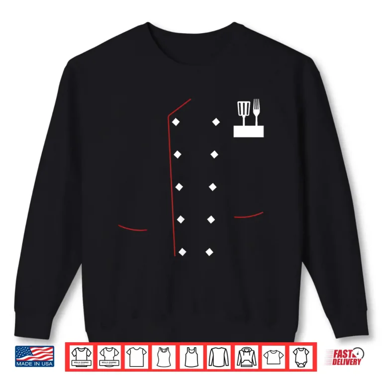 Sweatshirt Chef Uniform Jacket Faux Cook Master Cooking Costume Shirt