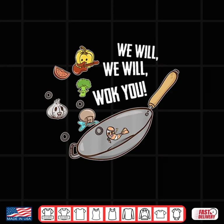 Design Funny Cooking Food Pun Wok Chef Cook Professional Shirt