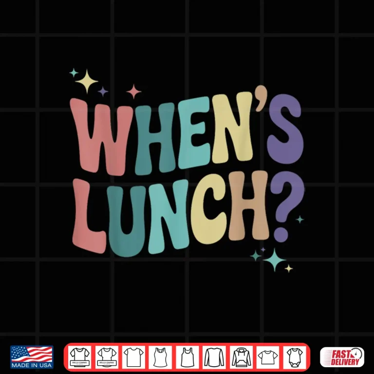 Design Whens Lunch Funny Cooking Lunch Lady Culinary Groovy Shirt