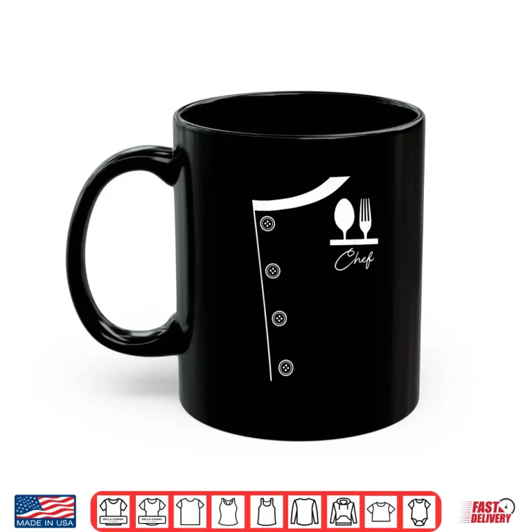 Mug Chef Uniform Jacket Professional Cooking Identity Shirt