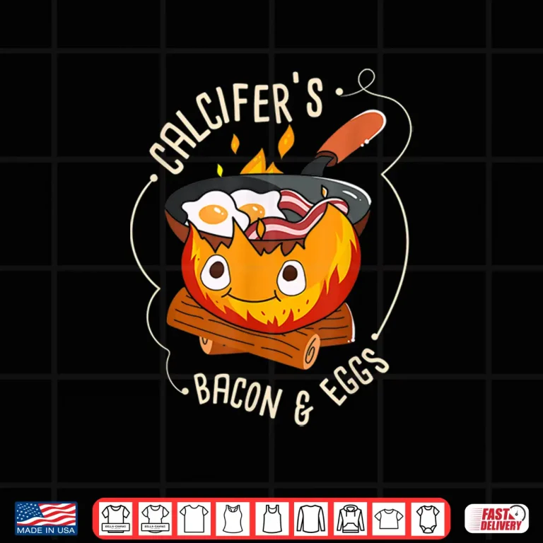 Design Calcifers Bacon And Egg Camping Cooking Bacon Shirt