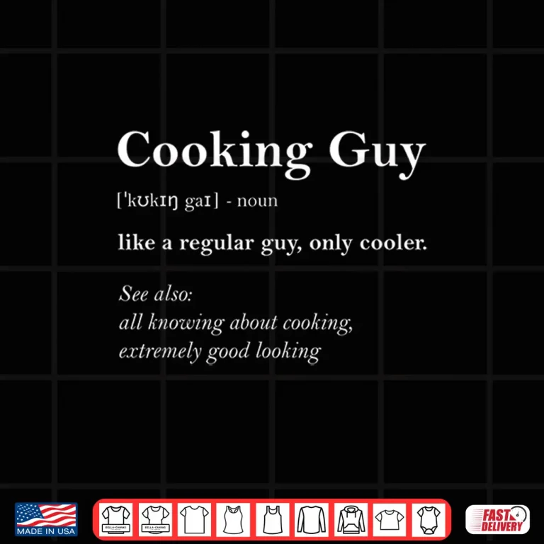 Design Cooking Guy Definition Funny Boy Cooking Gift Cook Shirt