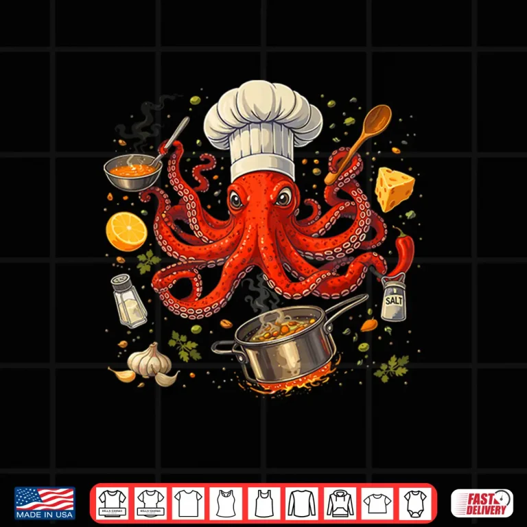 Design Chef Octopus Funny Cooking Sous Chef Cook Shirt