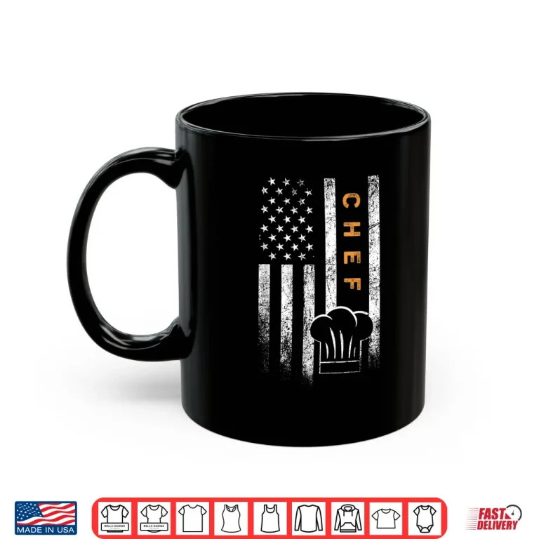 Mug Chef American Flag Design Cook Cooking Professional Shirt