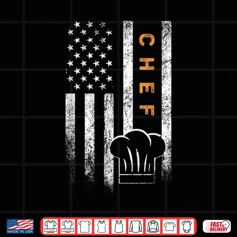 Design Chef American Flag Design Cook Cooking Professional Shirt