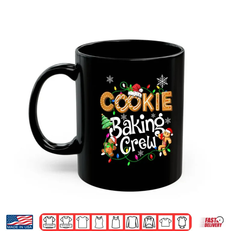 Mug Cookie Baking Crew Cooking Lover Santa Xmas Gingerbread Shirt