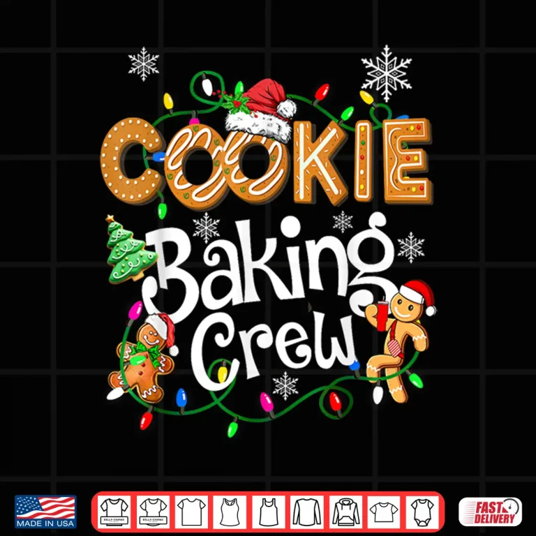 Design Cookie Baking Crew Cooking Lover Santa Xmas Gingerbread Shirt