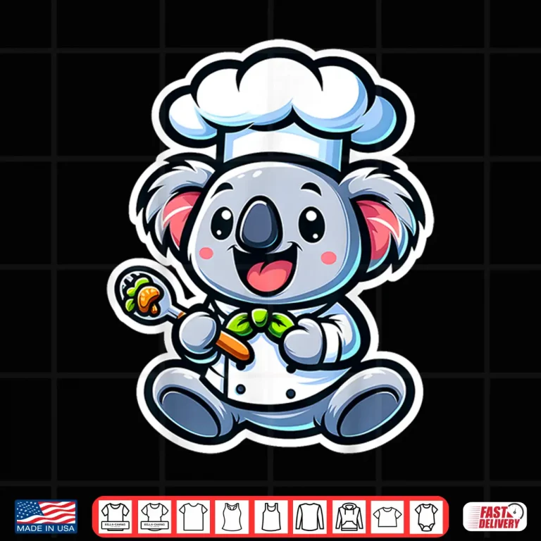 Design Koala Chef Cooking Cute Koala Bear Lover Chef Culinary Shirt