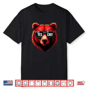 Yes Chef Grizzly Bear Sunglasses Professional Graphic Shirt