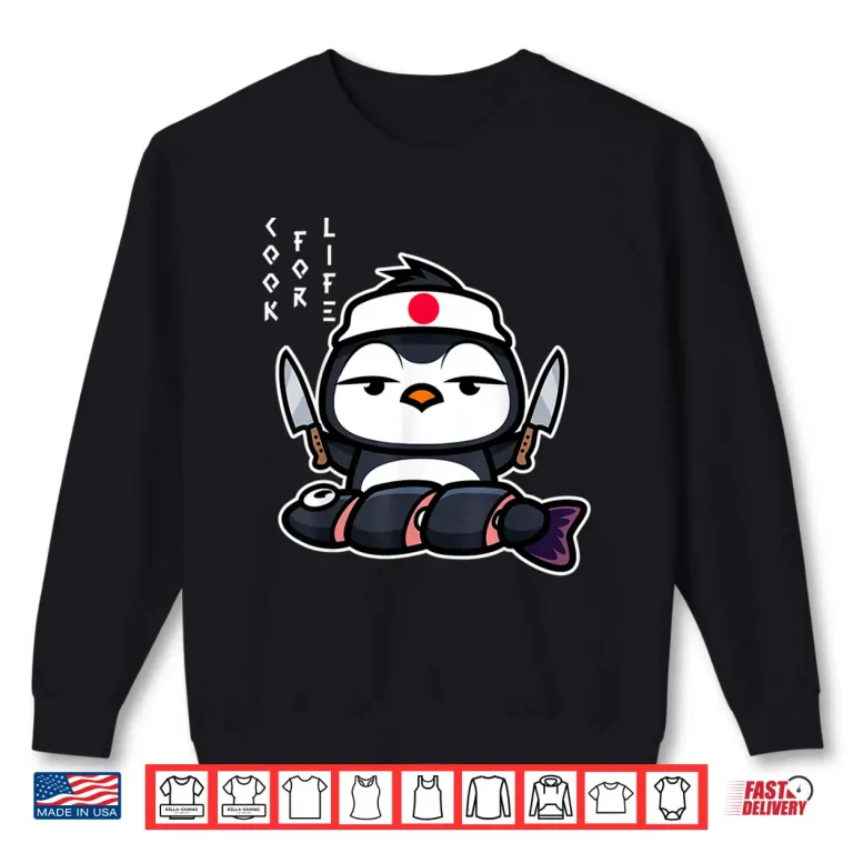 Sweatshirt Japanese Penguin Cook Asian Food Funny Professional Shirt