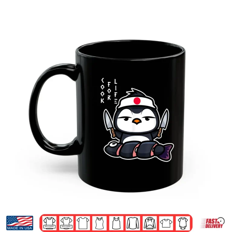 Mug Japanese Penguin Cook Asian Food Funny Professional Shirt