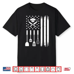 Cool Chef American Flag Cooking Usa Cook Patriotic Shirt