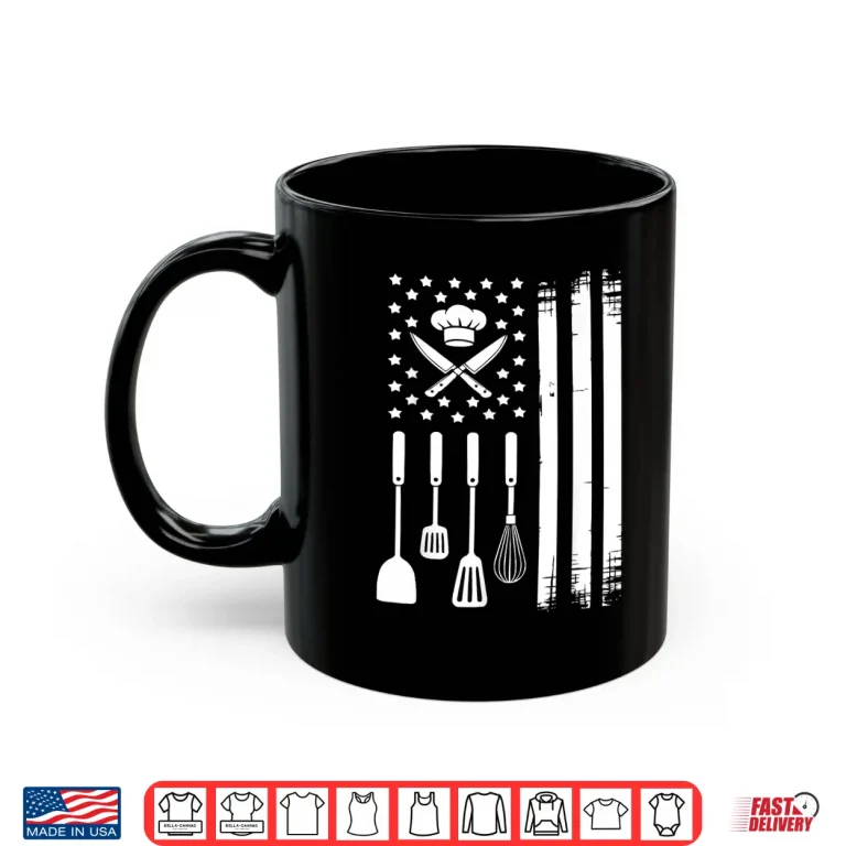 Mug Cool Chef American Flag Cooking USA Cook Patriotic Shirt