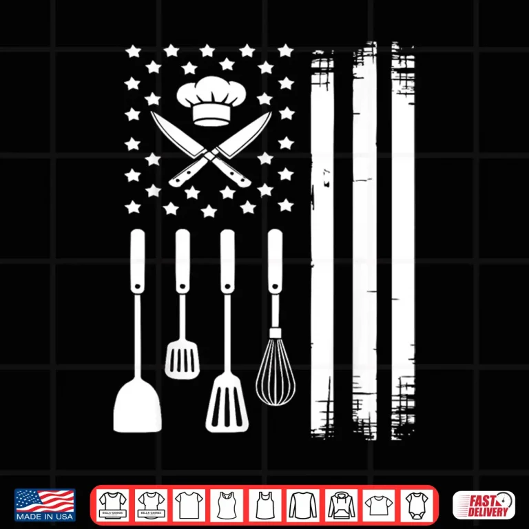 Design Cool Chef American Flag Cooking USA Cook Patriotic Shirt