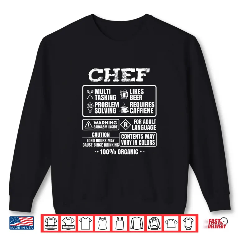 Sweatshirt Funny Chef Cooking Gift Kitchen Food Professional Shirt