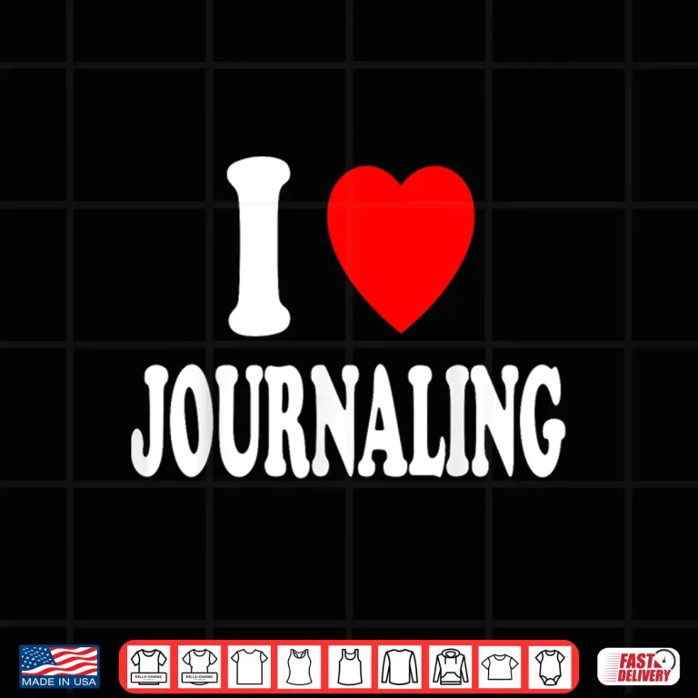 Design I Heart Journaling Diary Hobby Writing Creative Professional Shirt