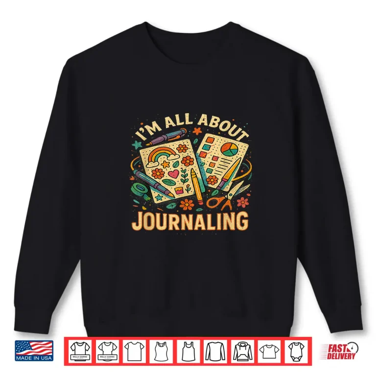 Sweatshirt Journaling Tee Crafty Girls Stationery Inspired Graphic Shirt