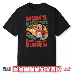 Moms Kitchen Funny Cooking Chef Retro Aesthetic Shirt
