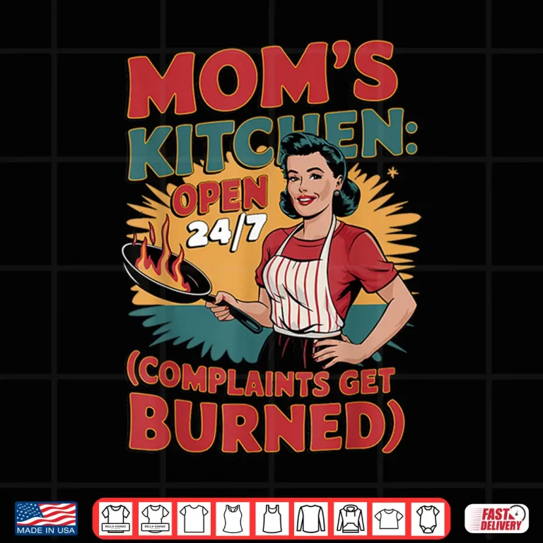 Design Moms Kitchen Funny Cooking Chef Retro Aesthetic Shirt