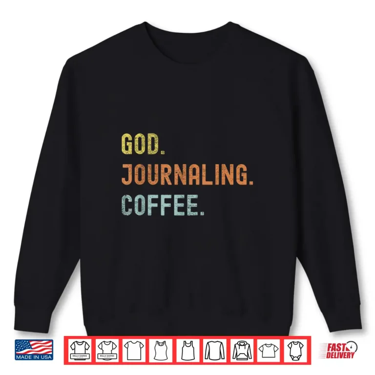 Sweatshirt Vintages Journaling And Coffee Distressed Professional Shirt 1