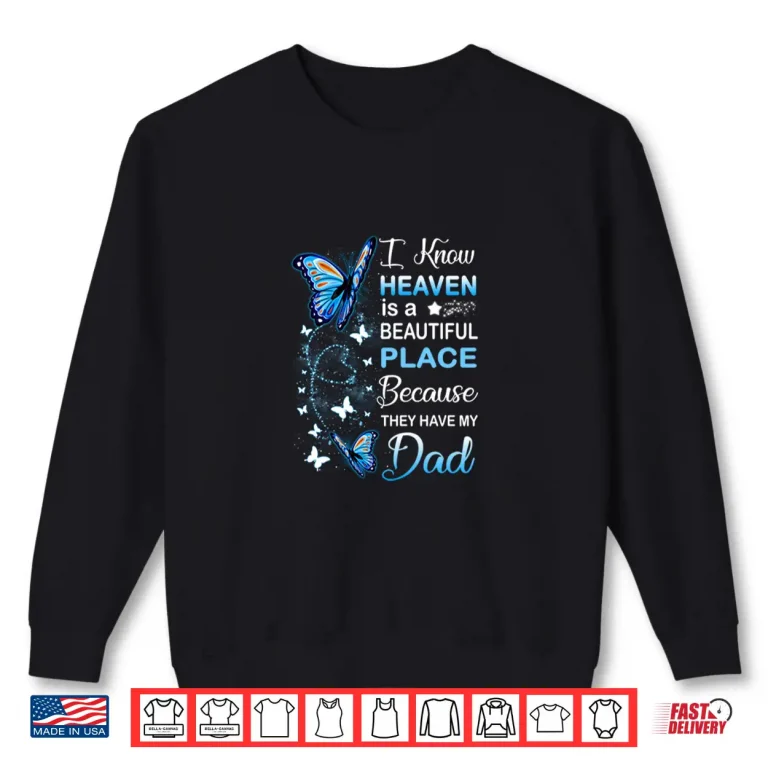 Sweatshirt Dad Is My Guardian Angel In Heaven Memorial Day Shirt