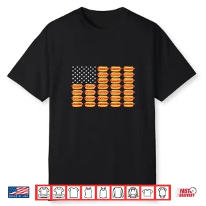 Hot Dog American Flag July Fourth Patriotic Summer Bbq Shirt