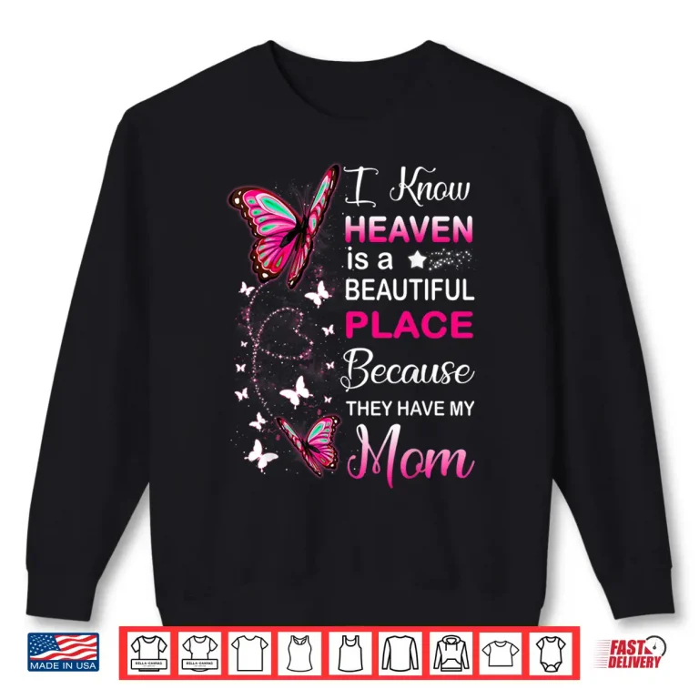 Sweatshirt Mom Is My Guardian Angel In Heaven Memorial Day Shirt