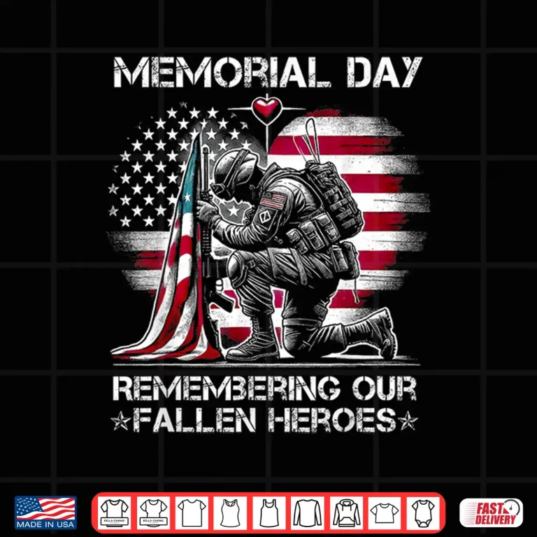 Design Memorial Day Remembering Our Fallen Heroes Patriotic US Flag Shirt