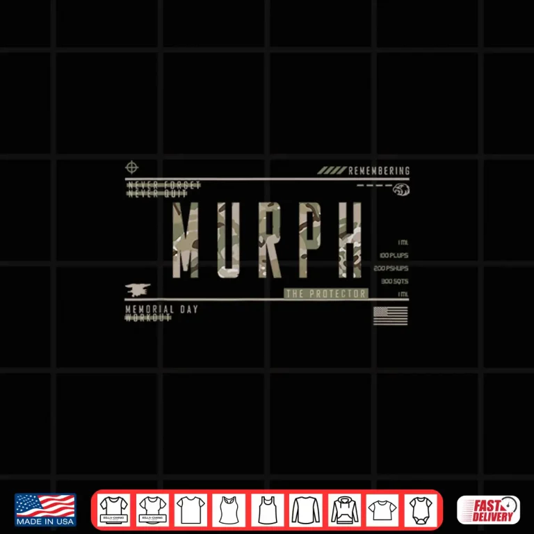 Design Murph Memorial Day Workout WOD Military Fitness Gift Shirt