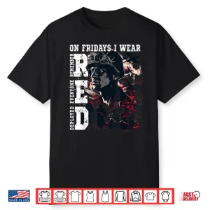 On Fridays I Wear Red Usa Support American Troops Shirt