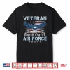 Proud Us Air Force Veteran Usa Flag Patriotic Vintage Shirt