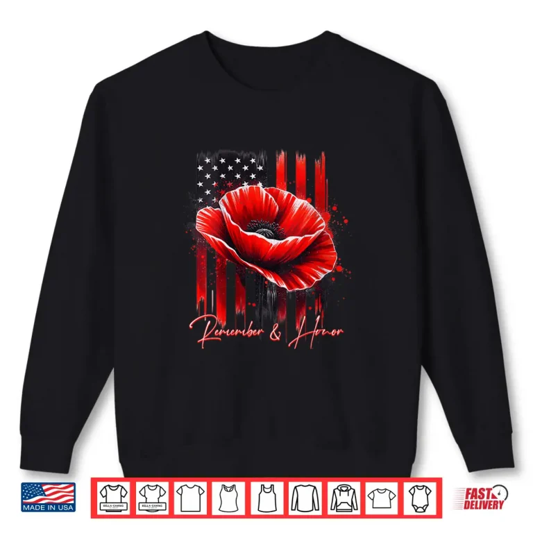 Sweatshirt Thank You Veterans For Your Service Veterans Day Red Poppy Shirt